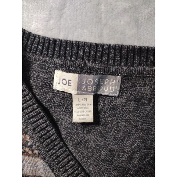 Mens Sweater Vest Joseph Abboud JOE Multi Color 100% Cotton Size L - Picture 3 of 8